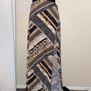 Animal Print Maxi Skirt
